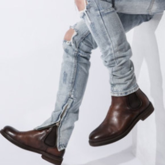 Plush Vintage soft leather men\'s cotton boots
